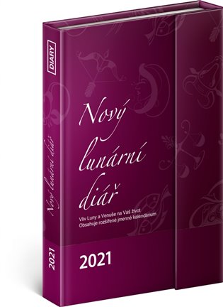 Týdenní magnetický Nový lunární diář 2021, 11 × 16 cm - 