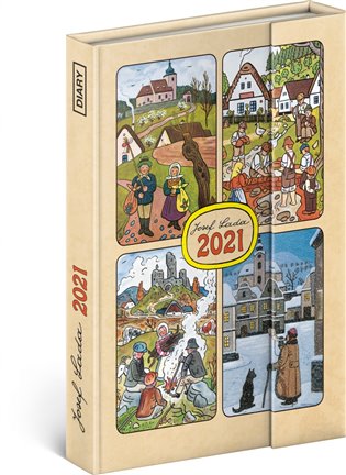 Týdenní magnetický diář Josef Lada 2021, 11 × 16 cm - 