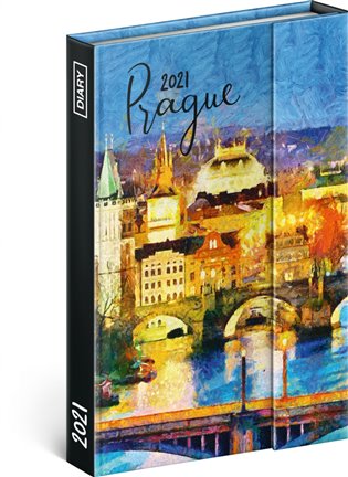Týdenní magnetický diář Praha 2021, 11 × 16 cm - 
