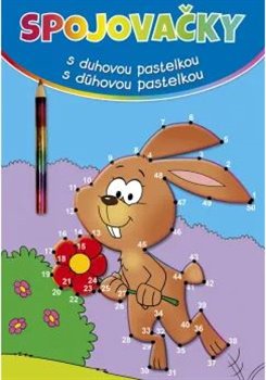 Levně Spojovačky s duhovou pastelkou - zajíc