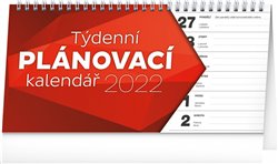 Levně Stolní kalendář Plánovací řádkový 2022, 25 x 12,5 cm