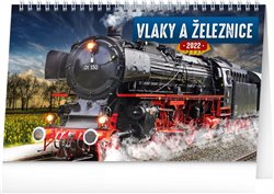 Levně Stolní kalendář Vlaky a železnice 2022
