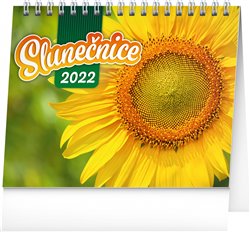 Levně Stolní kalendář Slunečnice, s citáty 2022, 16,5 x 13 cm