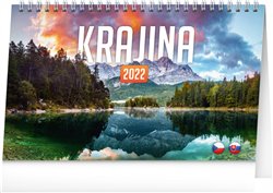 Levně Stolní kalendář Krajina CZ/SK 2022