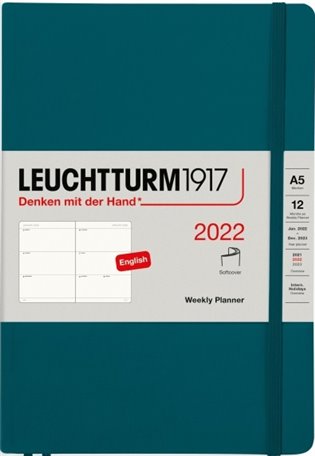 Týdenní plánovací diář Leuchtturm Medium (A5) 2022, Softcover, Pacific Green, English - 