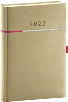 Levně Denní diář Tomy 2022, béžovorůžový