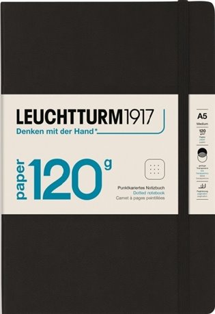 Zápisník Leuchtturm Black, 120g Notebook Edition, Medium, tečkovaný - 