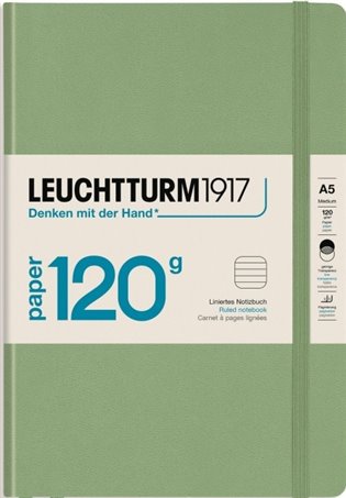 Zápisník Leuchtturm Sage, 120g Notebook Edition, Medium, linkovaný