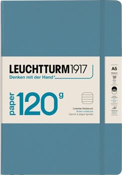 Levně Zápisník Leuchtturm Nordic Blue, 120g Notebook Edition, Medium linkovaný