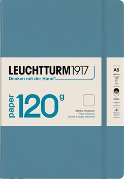 Levně Zápisník Leuchtturm Nordic Blue, 120g Notebook Edition, Medium, 203 p., plain