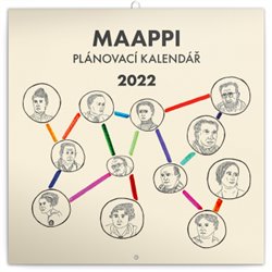 Levně Rodinný plánovací kalendář Maappi 2022, 30 × 30 cm