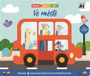 Připravit, pozor, jeď! - Ve městě: Zábavná knížka s puzzle dílky - 