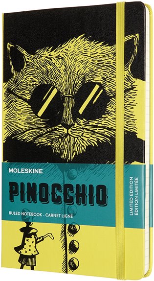 Pinocchio Zápisník Moleskine linkovaný L The cat - 