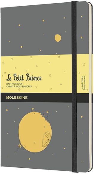 Malý princ Zápisník Moleskine čistý šedý L - 