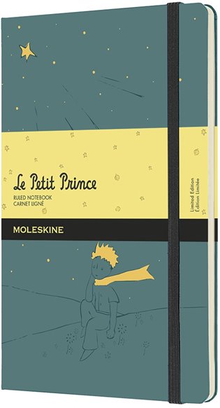 Malý princ Zápisník Moleskine linkovaný zelený L - 