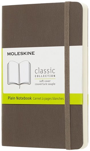 Zápisník Moleskine měkký čistý hnědý S - 