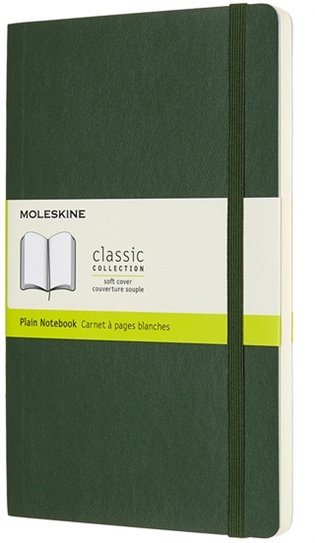 Zápisník Moleskine měkký čistý zelený L - 