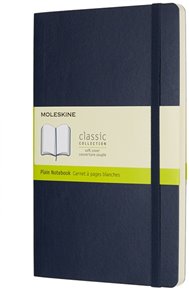 Zápisník Moleskine měkký čistý modrý L