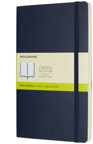Zápisník Moleskine měkký čistý modrý L - 