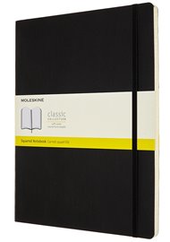 Zápisník Moleskine měkký čtverečkovaný černý XXL