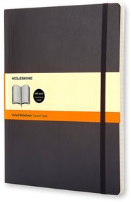 Zápisník Moleskine měkký linkovaný černý XL
