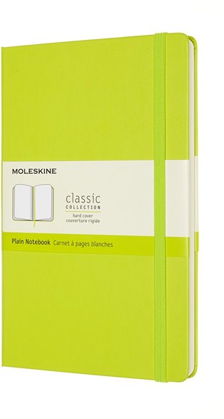Zápisník Moleskine tvrdý čistý žlutozelený L - 