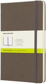 Zápisník Moleskine tvrdý čistý hnědý L