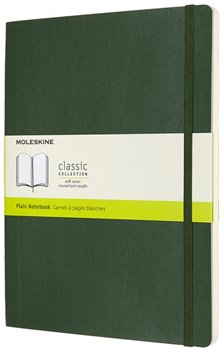 Levně Moleskine Zápisník XL měkké desky tm.zelený čistý B5 96 listů