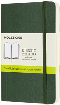 Levně Moleskine Zápisník měkké desky tm. zelený A6 čistý, 96 listů