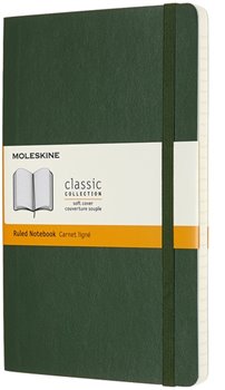 Levně Moleskine Zápisník měkké desky tm. zelený A5 linkovaný, 96 listů