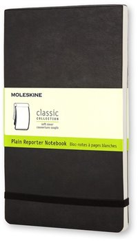 Levně Moleskine Zápisník Reporter měkké desky L, čistý, černý čistý A5 120 listů
