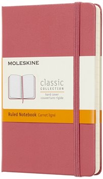 Levně Moleskine Zápisník tvrdé desky růžový linkovaný A6 96 listů