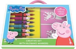 Levně Kreativní set s foukacími fixy - Peppa Pig