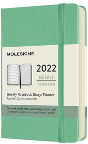 Plánovací zápisník Moleskine 2022 tvrdý zelený S