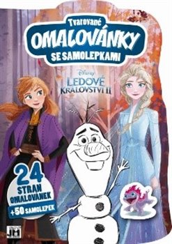 Tvarované omalovánky se samolepkami - Ledové království