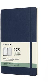 Levně Plánovací zápisník Moleskine 2022, měkký, modrý L