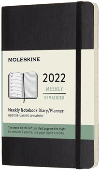 Levně Plánovací zápisník Moleskine 2022, měkký, černý S