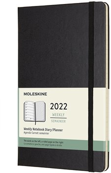 Levně Plánovací zápisník Moleskine 2022, tvrdý, černý L