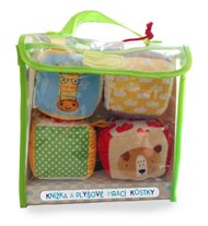 Knížka a plyšové hrací kostky - Divoká zvířata