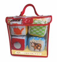 Knížka a plyšové hrací kostky - Hospodářská zvířata