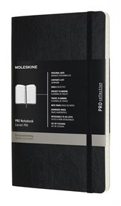 Moleskine Professional diář-zápisník měkký - černý L
