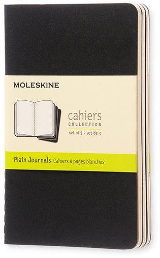 Moleskine sešity 3 ks čisté - černé S - 
