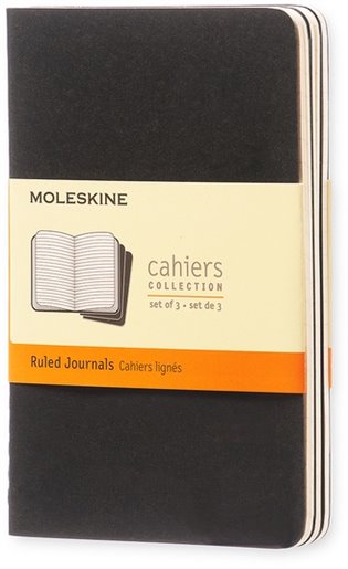 Moleskine sešity 3 ks linkované - černé S - 
