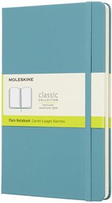 Moleskine zápisník tvrdý čistý - modrozelený L