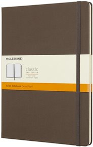 Moleskine zápisník tvrdý, linkovaný - hnědý XL
