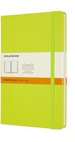 Moleskine zápisník tvrdý linkovaný - žlutozelený L