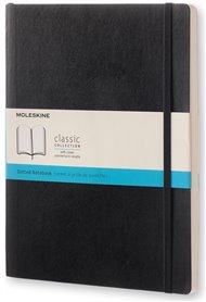 Moleskine zápisník měkký, tečkovaný - černý XL
