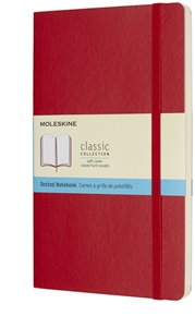 Moleskine zápisník měkký tečkovaný červený L