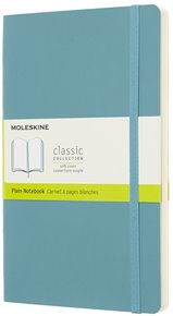 Moleskine zápisník měkký čistý - modrozelený L