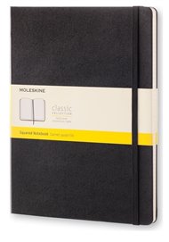 Moleskine zápisník tvrdý, čtverečkovaný - černý XL